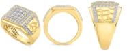 Macy's Men's Diamond Cluster Nugget Ring (1-1/2 ct. t.w.) in 10k Gold